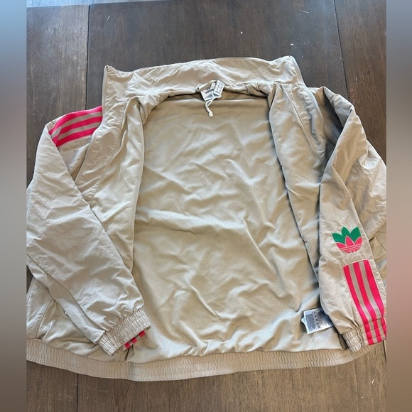 adidas Gray Jacket with Pink Stripes - Picture 5 of 6